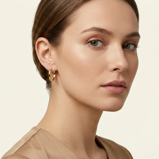 14K Gold Filled Minimalist Hook / Huggie Earrings