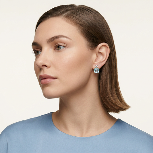 14K Gold Filled Light Blue Stud Earrings