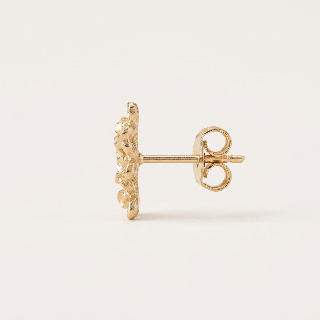 14K Gold Filled Floral Cluster Stud Earrings