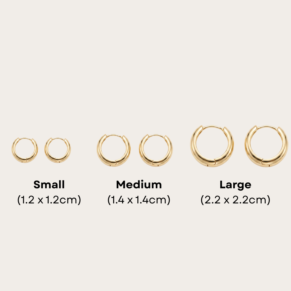 14K Gold Filled Sculptural Dome Huggie Earrings