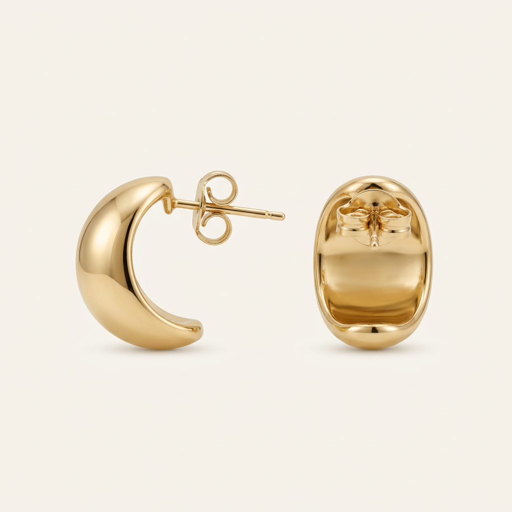 14K Gold Filled Bubble Stud Earrings