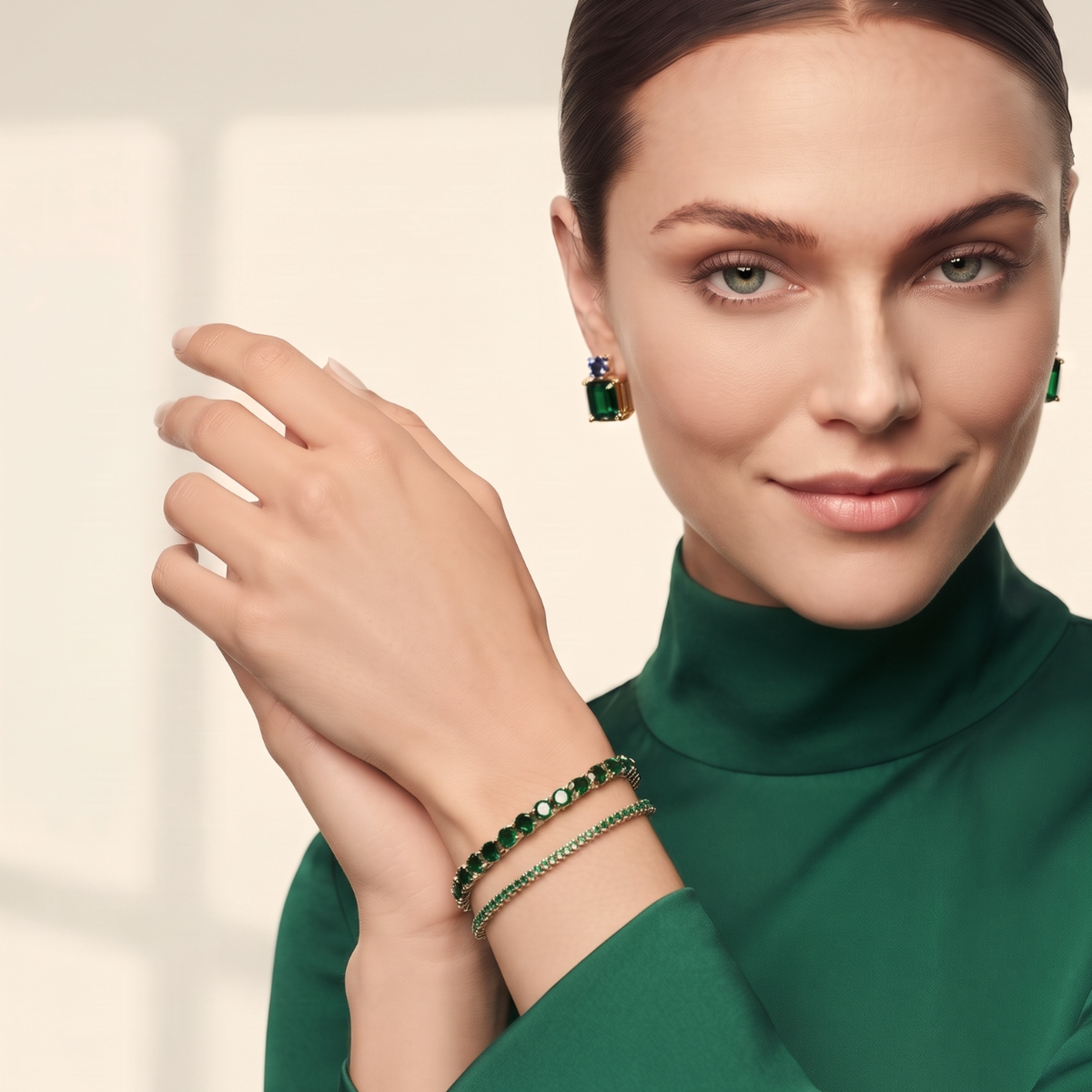 14K Gold Filled Tennis Bracelet - Emerald-Cut