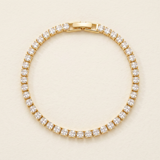 14K Gold Filled Cubic Zirconia Tennis Bracelet
