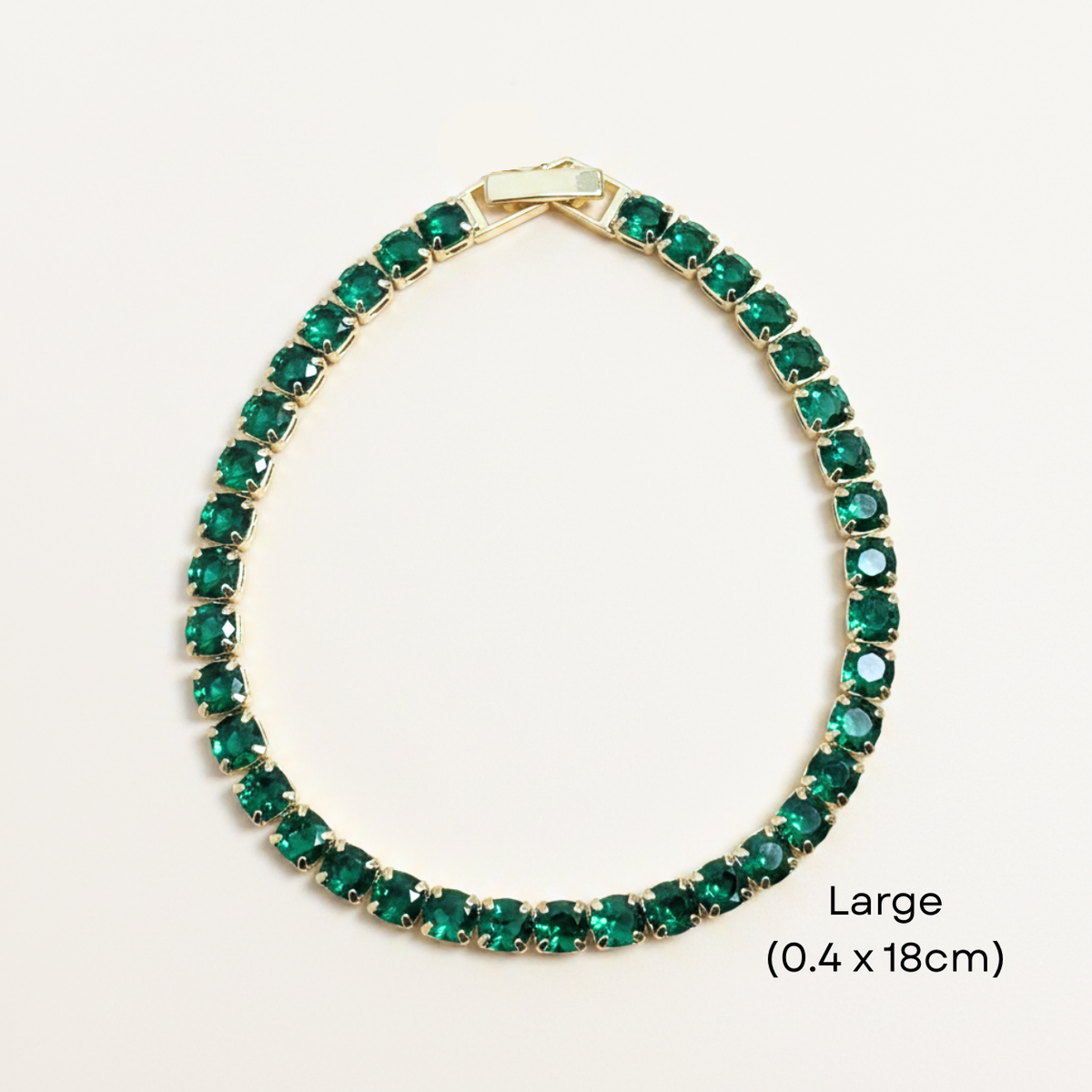 14K Gold Filled Tennis Bracelet - Emerald-Cut