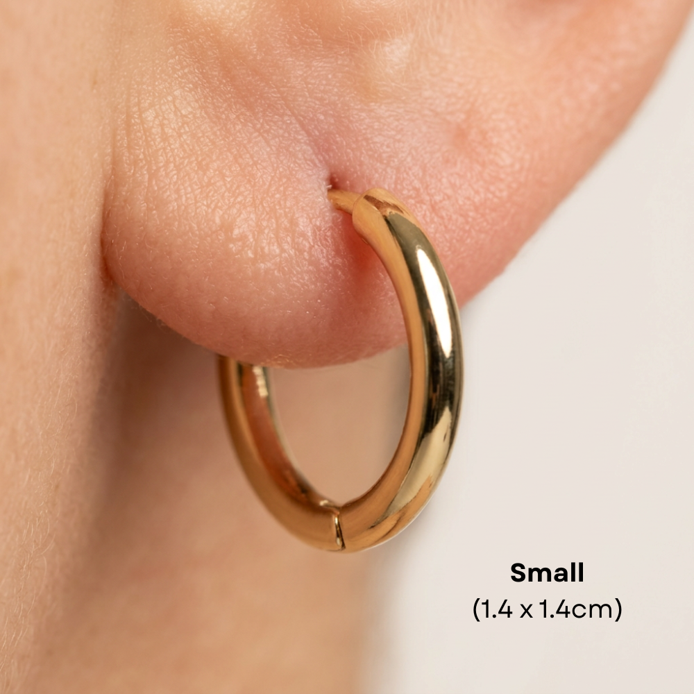 14K Gold Filled Minimalist Huggie Earrings