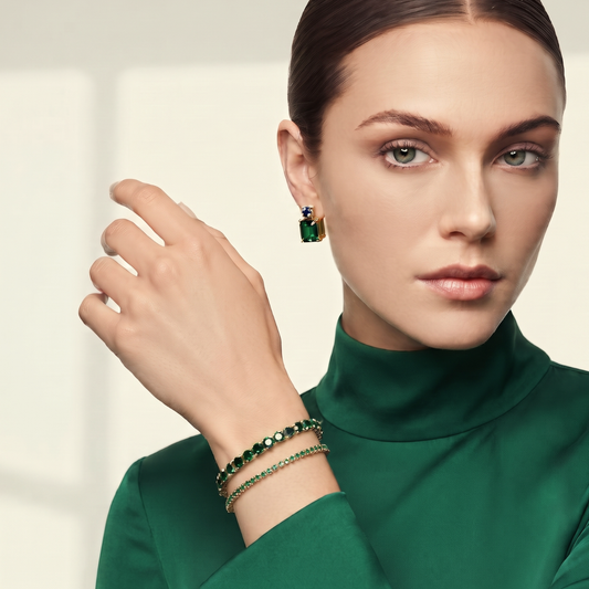 14K Gold Filled Tennis Bracelet - Emerald-Cut