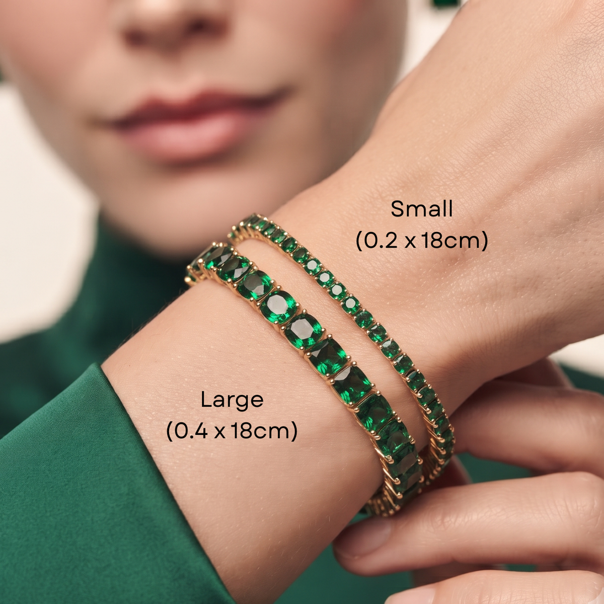 14K Gold Filled Tennis Bracelet - Emerald-Cut