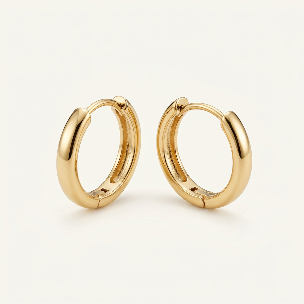 14K Gold Filled Minimalist Huggie Earrings