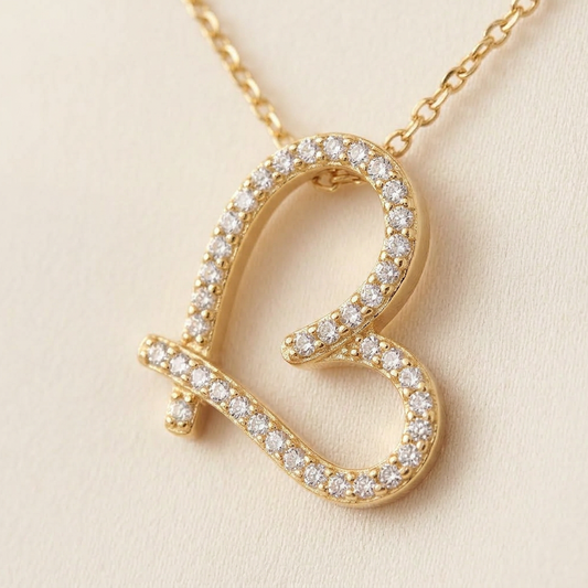 14K Gold Filled Pavé Intertwined Heart Necklace